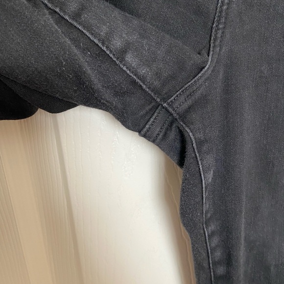 Abercrombie & Fitch The Super Skinny Ankle High Rise Black Ripped Jeans Size 32 - Picture 8 of 12